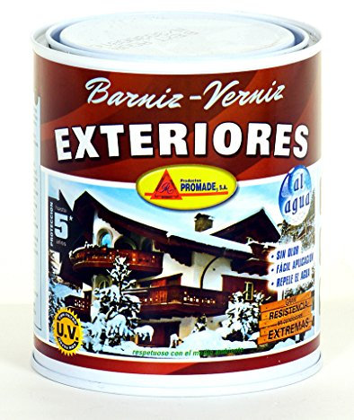 Promade - Barniz Exteriores al Agua Acabado Brillo - Protección Madera de Exterior - 750 ml