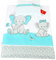 Babylux 2 TLG. Set Bezug für Kinderwagen Stubenwagen oder Wiege Garnitur Bettwäsche Kissen Decke 60 x 78 cm (111. Elephanten Turkis)