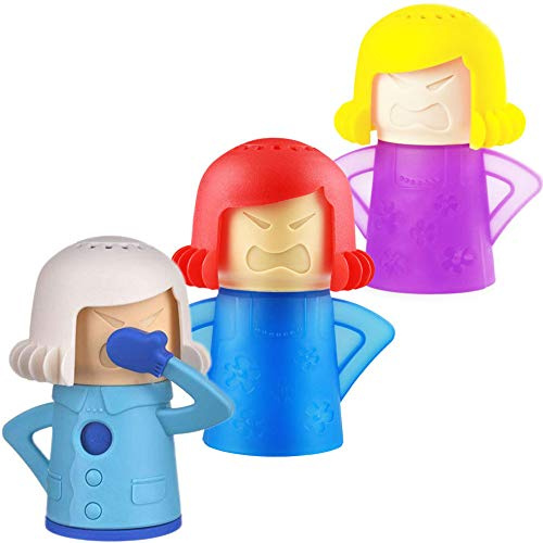 BESLIME Angry Mama Nettoyeur vapeur-Nettoyeur Micro-ondes Cool Mama Nettoyant Réfrigérateur Convient pour la Cuisine Réfrigérateur,3pcs