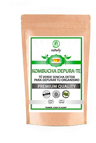 Detox Té Desintoxicante Potente Adelgazar Rápido, Té Kombucha Verde Natural, Detox Higado, Diurético