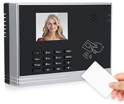 2.8 Zoll Zeiterfassung Maschine Digitale Zeiterfassung USB TCP/IP-Mitarbeiterverwaltung Zeitschaltuhr Check-in-Rekorder mit Kartenleser-PIN-Passwort(EU)