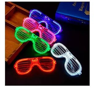 Vasara Lote 20 Gafas de colores LED - Gafas Luminosas LED Baratas Fiestas Bodas Fiestas - Gafas con luces Neon