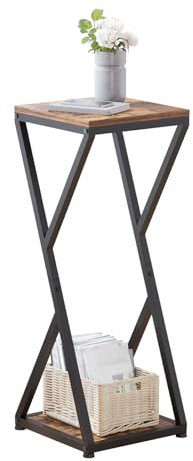 VonDream 2-Tier Tall Plant Stand Indoor, 32.5 Corner Plant Stands for Indoor Plants Multiple, Small End Table for Living Room, Corner Side Table for Home Decor