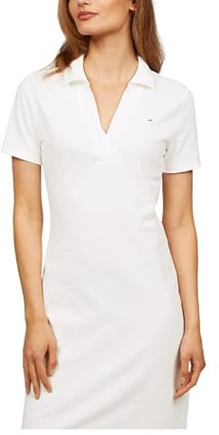 Tommy Hilfiger Damen Dress Slim Open NK Polokleid SS WW0WW42567, Blue (Dark Night Navy), S EU