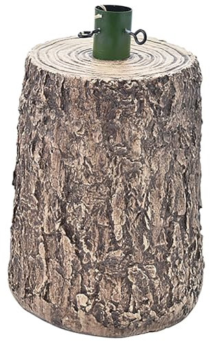 BAKAJI Base Supporto Albero di Natale in Resina, Tronco Realistico Natalizio, Riproduzione Fedele alla Realtà Solida Resistente, Attacco Universale 40mm Ganci per Adattamento Altezza (33 cm)