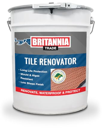 Britannia Paints Tilecoat Advanced - Roof Tile Renovation Paint - Brings Aged Roof Tiles Back to Life (Dark Grey)