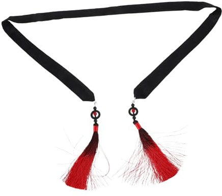 Mikinona Hanfu Hair Rope with Tassel, Chinese Traditional Hair Accessory for Men and Women, Vintage Gradient Hairband for Cosplay and Hanfu Costume, Elegant Forehead Decoration