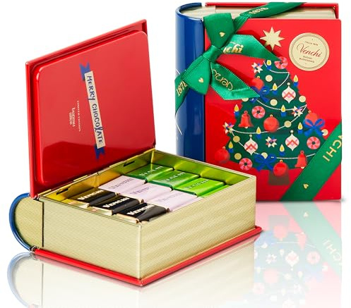 Venchi, Mini Libro Villaggio di Natale con Cremini Assortiti, con Nocciola Piemonte IGP, Edizione Limitata, 180 Gr, Senza Glutine, Senza Coloranti e Conservanti, Idea Regalo Natale