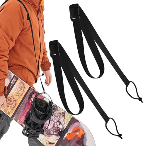 Skidbärrem - 2 delar justerbar rem för män, snowboard-axelrem, transportutrustning för vinter- och glidsporter utomhus
