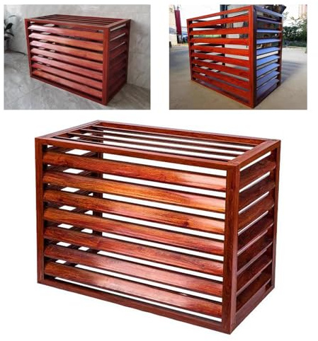 Utomhus AC-enhetsskydd – hållbart staketskydd för luftkonditionering och brusreducering och estetisk fasadskydd, perfekt för uteplatser/meter 120 x 150 x 70 cm (5 P)