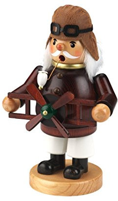 Unbekannt Räuchermännchen, Rauchfigur, Weihnachten, Motiv: Pilot, Höhe: ca. 20 cm, Material: Keramik