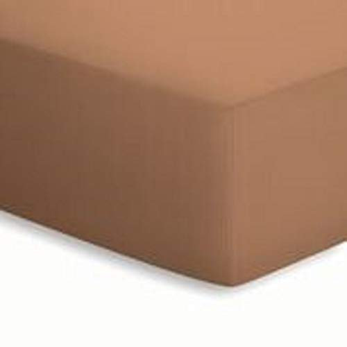 Betz Mako Jersey Betttuch Spannbetttuch Bettlaken 100% Mako Baumwolle Größe 100 x 200 cm Farbe braun