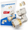 Raccord Coudé PEX-AL-PEX Visser Compression Tube Composite en Aluminium Système de Chauffage Sanitaire 16 x 1/2'' FF Laiton 90° Connecteur Angulaire