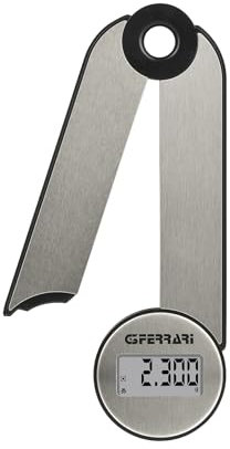 G3 Ferrari G20171 Vittoria Bilancia da Cucina Digitale, Piatto INOX, Alta precisione, Funzione Tare, Pieghevole, Salva Spazio, Grigio