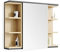 Vicco Badspiegelschrank Aquis, Badezimmerspiegel, Anthrazit/Sonoma, 79 x 64 cm