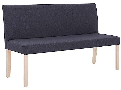 Banc 139,5 cm Gris foncé Polyester