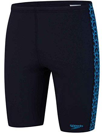 Speedo, Boom Jammer - Costume Da Nuoto Uomo, Asciugatura Rapida, Costume Da Bagno, Colore Blu Navy/Corallo, Taglia 38
