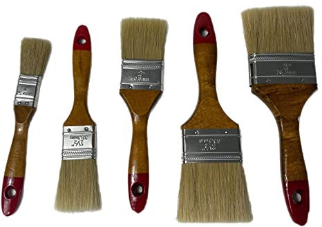 Set di pennelli da pittore, 30 pezzi, pennelli piatti, 25/38/50/63/75 mm, 3 pennelli per verniciatura