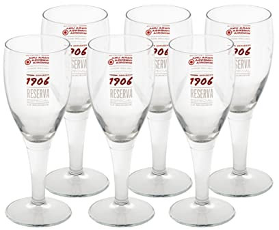 1906 Copas de cerveza Reserva Especial - Pack de 6 copas de 33 cl - Ideal para regalar - Juego de 6 copas - Vasos de cerveza