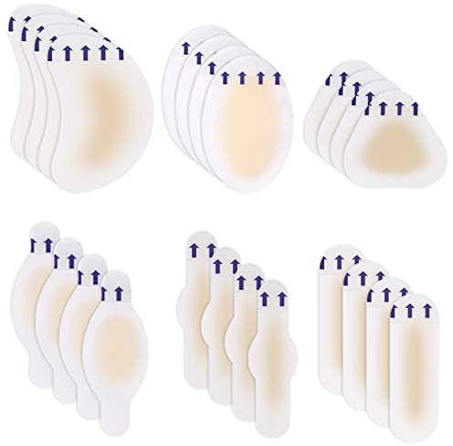 VEGCOO 24 Pezzi Cerotti per Vesciche e Tallone, Sport, Piede e Protezione della Pelle