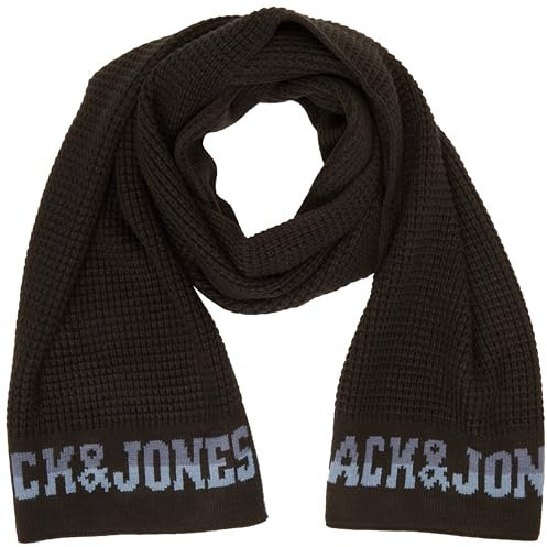 JACK & JONES Herren Jacwaffle Scarf Schal 12236504 ,Schwarz ,Einheitsgröße