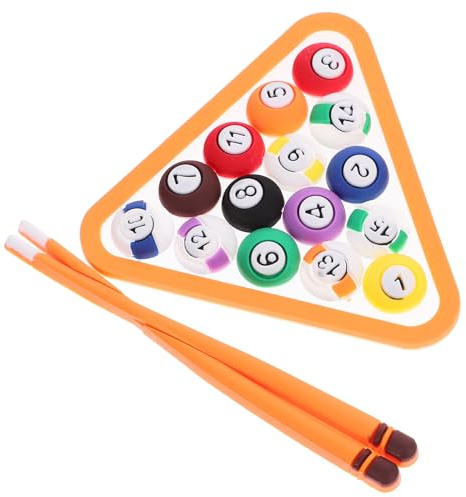 Veemoon 2Pcs Billiards Cake Topper Billiards Cake Decorations Sport Party Cake Decorative Kit Pool Table Ornament Pool Cake Decor for Themed Bday Party Club Anniversary Celebration Supplies