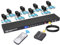 TCNEWCL 8 Port VGA KVM Switch, USB VGA KVM Switcher for 8 Computers Share 1 Monitor Keyboard Mouse Scanner Pinter, with Wired/Wireless Controller, 8 2-in-1 KVM cables included