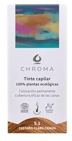 Tintes Chroma BIO Castaño Claro Ceniza 5.1 – 500g – Tinte Natural en Polvo sin Amoníaco – Reflejos Fríos y Cobertura de Canas – Vegano y Botánico – Cabello Brillante y Saludable