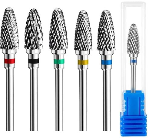 5 PCS Durevole Punte Fresa Unghie Punte Fresa Unghie Professionale Punte in Ceramica per Fresa per Unghie Professionale per cuticole Trapano per Unghie Manicure Pedicure