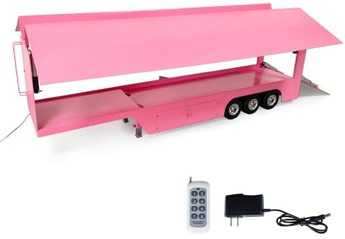wheelfun 1/14 RC Mobile Roadshow LKW 3 Achsen Anhänger Metall Ferngesteuertes Bühnenfahrzeug RC Hobby Modelle