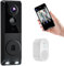 Blazique Smart Video Doorbell Dual Camera, Wireless Indoor/Outdoor Surveillance Cam, AI Human Detection, Live View, Included Doorbell Receiver, 2-Way Audio, Night Vision, 2.4G WiFi, Cloud Storage