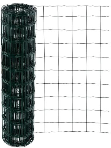 Garmix Gartenzaun Grün | Maschenweite 100x100mm | Rolle 20 m | Verzinkter Draht + PVC (120cm)