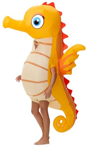 Spinosaurus Costume d'hippocampe gonflable pour adulte - Costume gonflable amusant d'animaux marins pour homme et femme