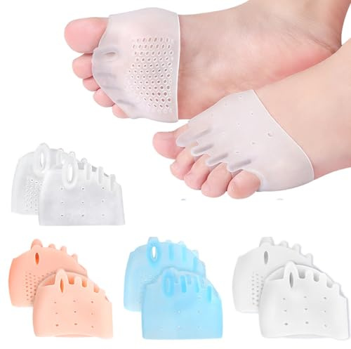 XFSRG Correttore Alluce Valgo in Silicone Medicale Separatore Dita Antidolore per Donne Uomini Distanziatore Piede Regolabile per Comfort Piede Prevenzione Attrito Dita