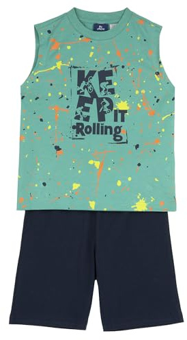 Chicco Completo con Canottiera e Pantaloncini Bambini e ragazzi con Stampa di Colorate Grafiche 261