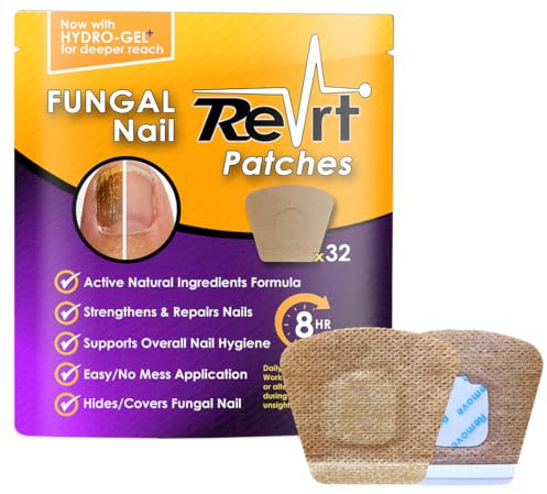 Fungal Nail Treatment Patches – Extra Strength Nail Repair & Protection | 32 Pcs Patches with Tea Tree Oil plus Clove & Thyme Extract | Supports Nail Strength & Appearance | Application Day or Night