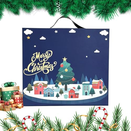 Calendario Avvento | Scatola Conto Alla Rovescia Natale 24 Giorni | Scomparti Vuoti Ricaricabili,Per Adolescenti Adulti Bambini Festa Compleanno Halloween