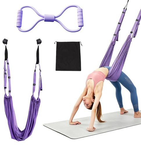 Aerial Yoga Swing, SGZIOO Versatile Yoga Strap for Stretching, Gymnastics
