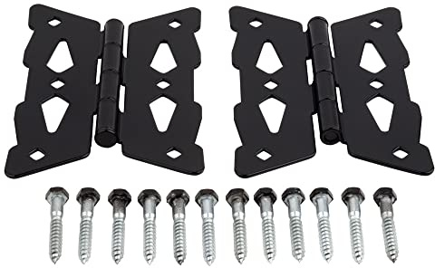 National Hardware Decorative Butterfly Hinges, Steel, 2-Pack, Black