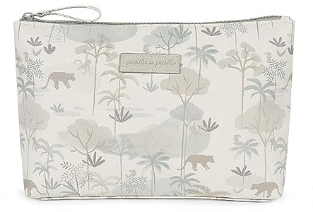 Pasito a pasito. Neceser de Bebé Serengueti. Bolso Organizador Pequeño para Accesorios de Aseo e Higiene del Bebé. Práctico y Cómodo de Llevar. Color Beige
