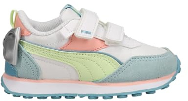 PUMA Toddler Girls Rider Fv Bow Slip On Sneakers Shoes Casual - Blue, Green, White - Size 5 M