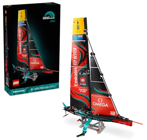 LEGO Technic Emirates Team New Zealand AC75 Yacht Building Set for Adults, Racing Boat Model for Sailboat Lovers, Build-a-Boat Gift for Fans of Creative and Relaxing Activities, 42174