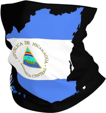 Nicaraguansk flaggskedja UV-beständig Balaclava lyxig halsduk krage för cykling jogging herr