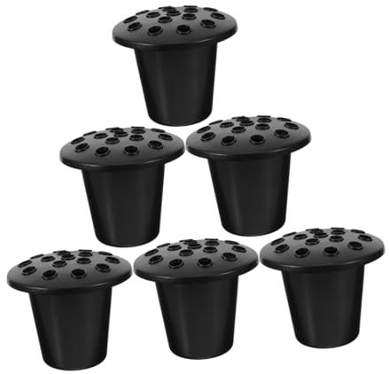 NULYLU 6 Pièces Vase Funéraire Plastique Base Stable pour Décoration de Tombe Vases Commemoratifs pour Arrangements Floraux Au Cimetière
