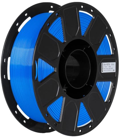 Creality PETG-filament 1,75 mm, Ender 3D-skrivarfilament PETG, hög precision, hög seghet, luktfri, fuktbeständig, 1 kg blå