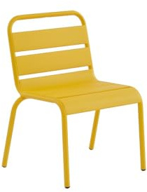 Vente-unique - Chaise de Jardin empilable pour Enfants en métal - Jaune - POPAYAN de MYLIA