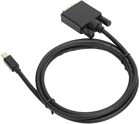 KIMISS Adaptateur Mini DisplayPort vers DVI - Compatible 4K 1080P pour Pro, Book - Boîtier ABS Durable (1,8 mètres)