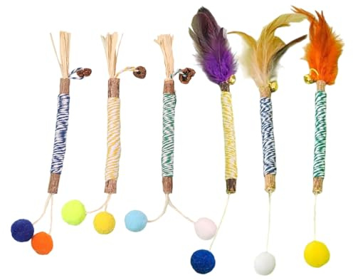 Bastoncini Erba Gatta per Gatti,6Pcs Bastoncini da Masticare per Gatta,Matatabi Giochi da Masticare,Matatabi Sticks,Catnip Bastoncino per Gattino,Giocattoli Interattivo per Gattis per Cura Dentale