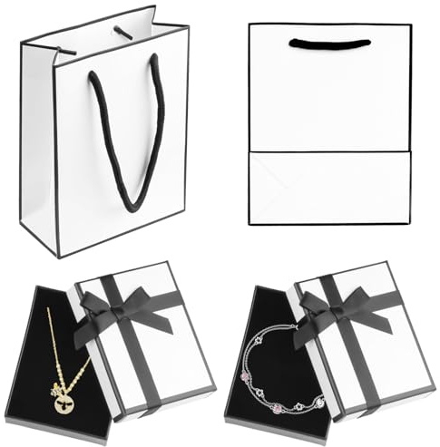 9x7x3cm Small Jewelry Gift Box with Lid and Matching Paper