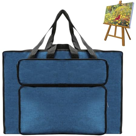CEWROM Borsa da disegno, formato A3, impermeabile, per tavolo da disegno e schizzi, borsa per il trasporto portatile per bambini e artisti, borsa per tavolo da disegno, cartella per artisti, Blu